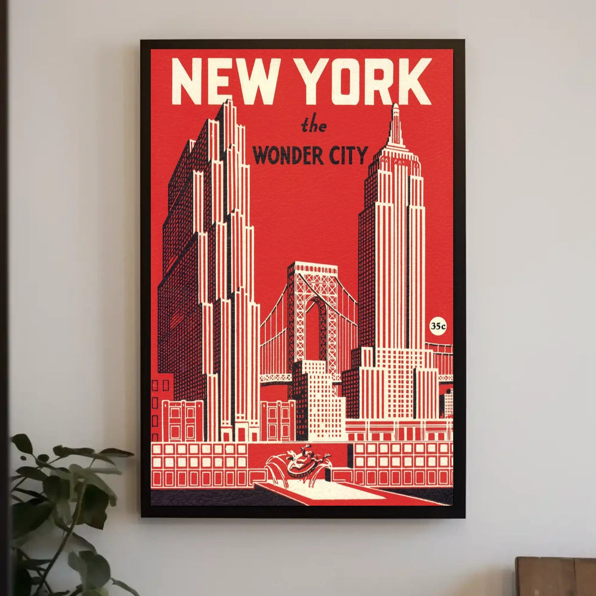 New York City Architecture Poster Vintage Wall Art For NYC