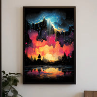 Colorful Surreal Forest Landscape Artistic Artistic Poster