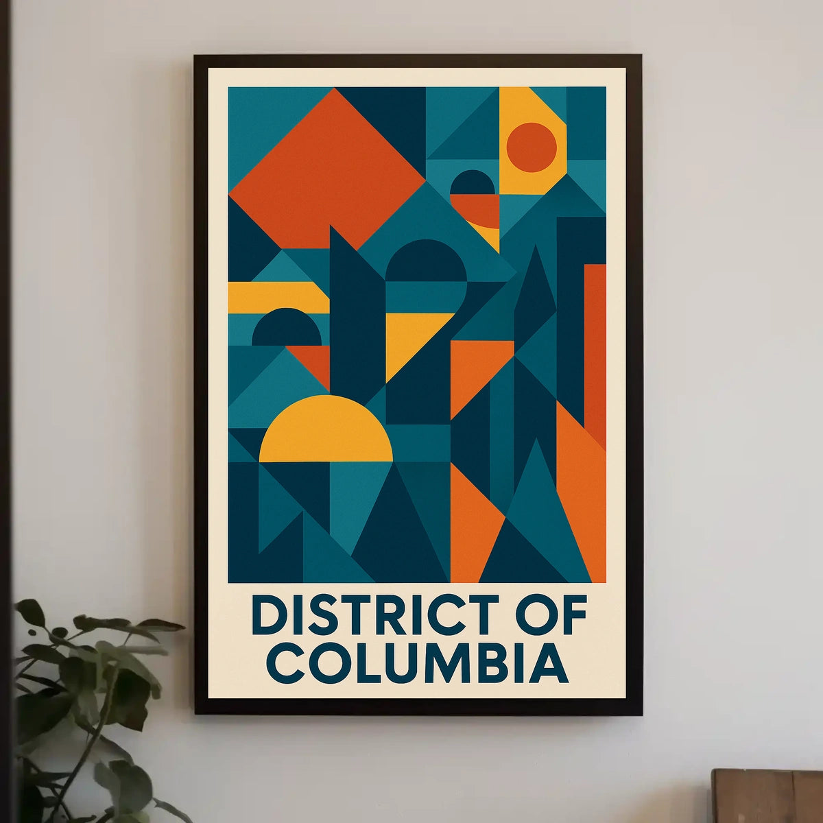 District Of Columbia Geometric Art Poster