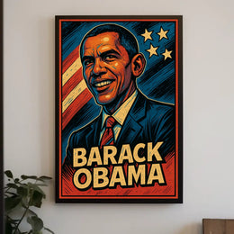 Barack Obama Inspirational Portrait Poster Wall Art