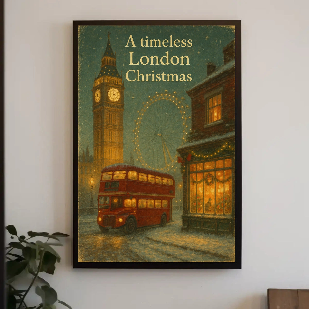 A Timeless London Christmas Poster