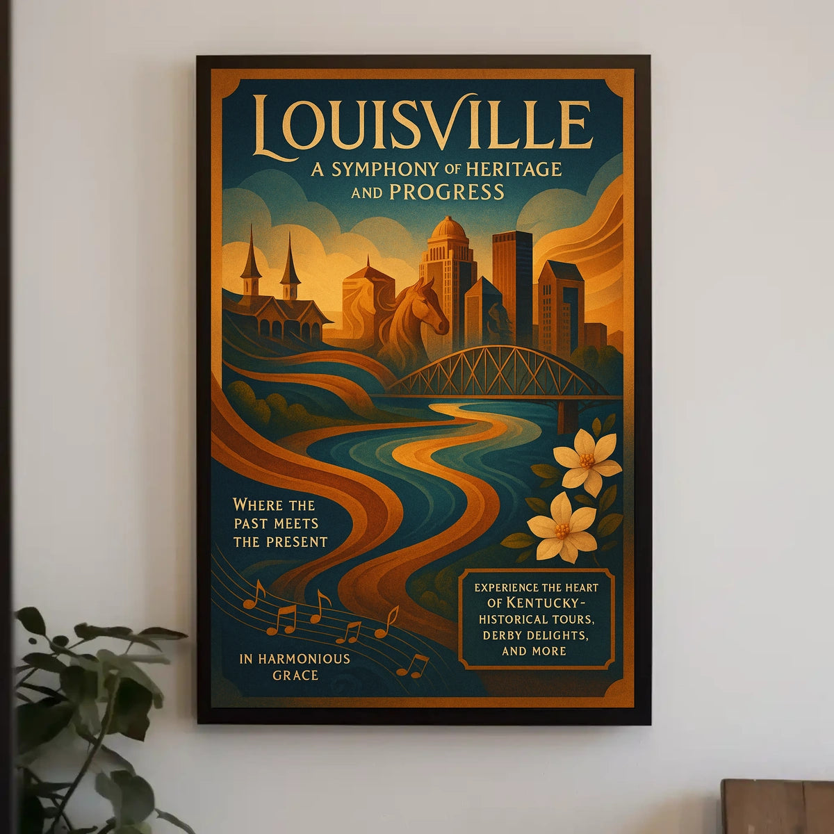 Louisville A Symphony of Heritage and Progress Poster
