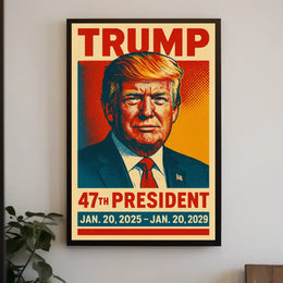 Trump 47th President Pop Art Wanderlust Poster