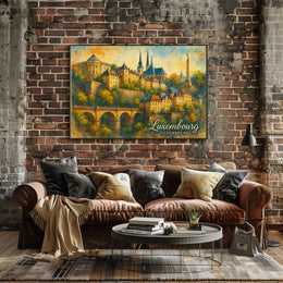 Luxembourg Cityscape Wanderlust Photography Realism Poster