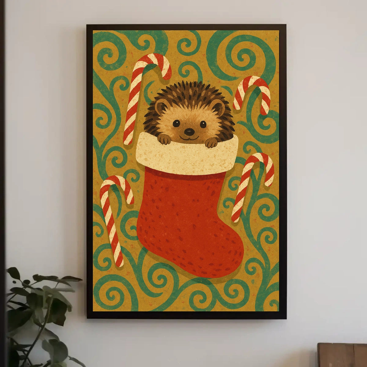 Holiday Hedgehog Surprise Poster