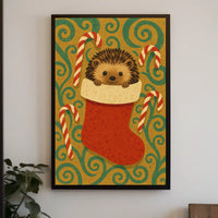 Holiday Hedgehog Surprise Poster