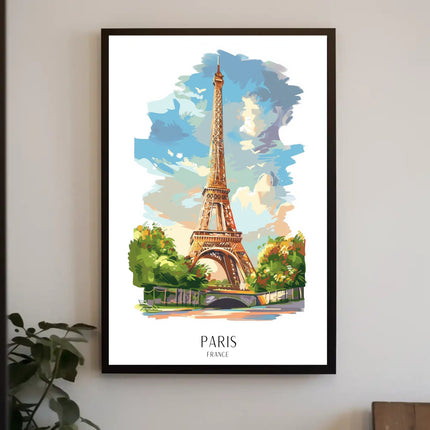 Eiffel Tower Art Print for Travel Poster