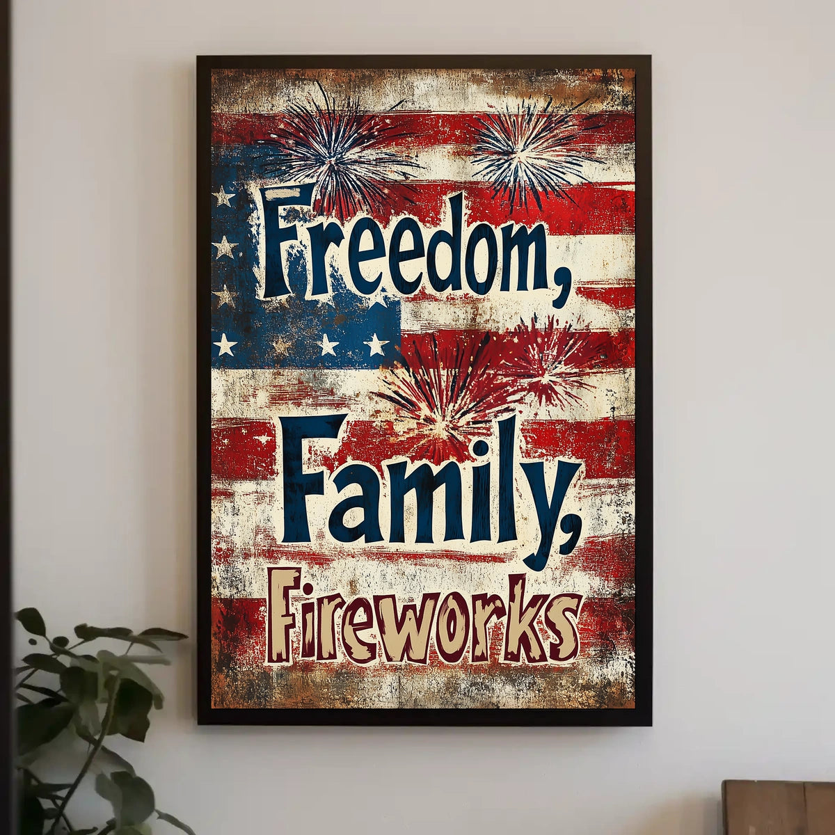 Freedom Family Fireworks Poster