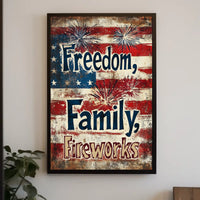 Freedom Family Fireworks Poster