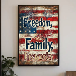 Freedom Family Fireworks Poster