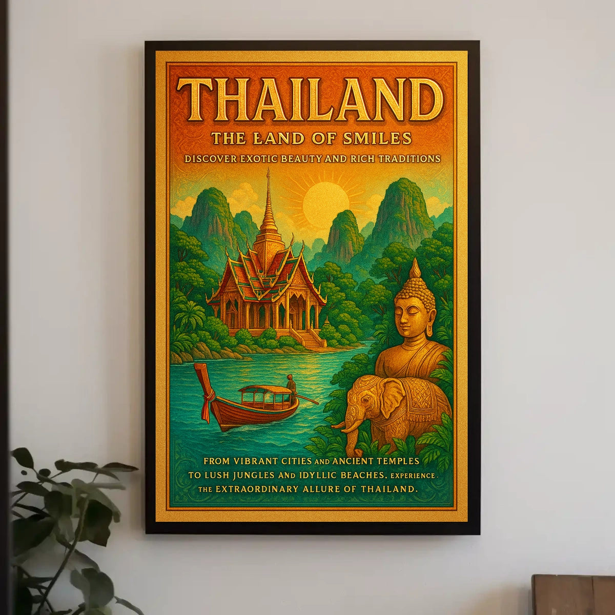 Thailand The Land of Smiles Poster