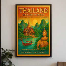 Thailand The Land of Smiles Poster