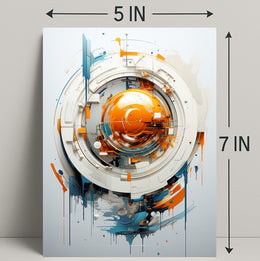 Abstract Technological Sphere Abstract Poster