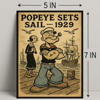 Nautical Cartoon Adventure Retro Art Pop Culture Poster