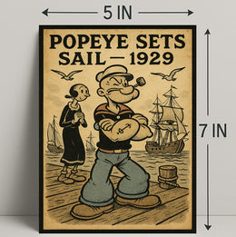 Nautical Cartoon Adventure Retro Art Pop Culture Poster