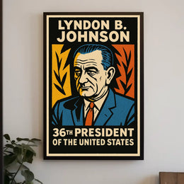 Lyndon B. Johnson 36th President Poster