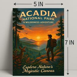 Acadia National Park Sunset Adventure National Park Poster