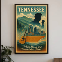 Tennessee Where Music and Mountains Meet Poster