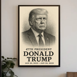 Donald Trump 47th President Pop Art Patriot Poster