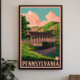Scenic Pennsylvania Covered Bridge Poster