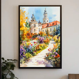 Belarus Nesvizh Castle Gardens Poster