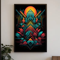Geometric Sunrise Poster