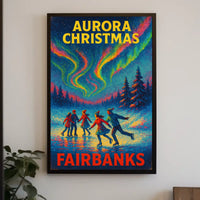 Aurora Christmas in Fairbanks Poster