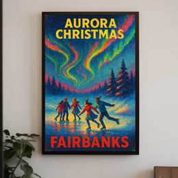 Aurora Christmas in Fairbanks Poster