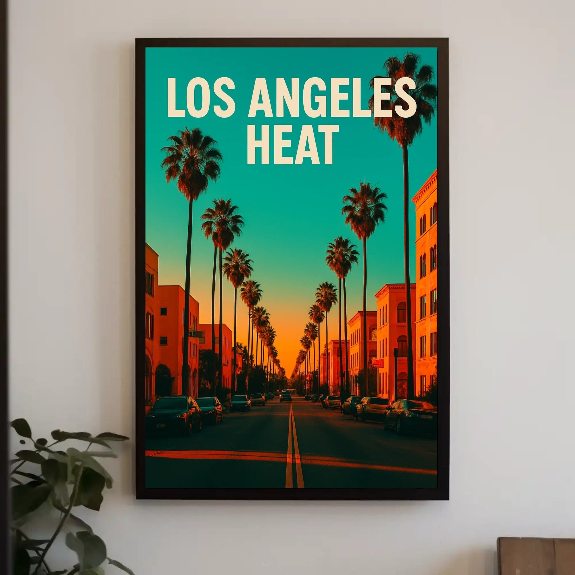 Los Angeles Heat: Vibrant Urban Cityscape Poster