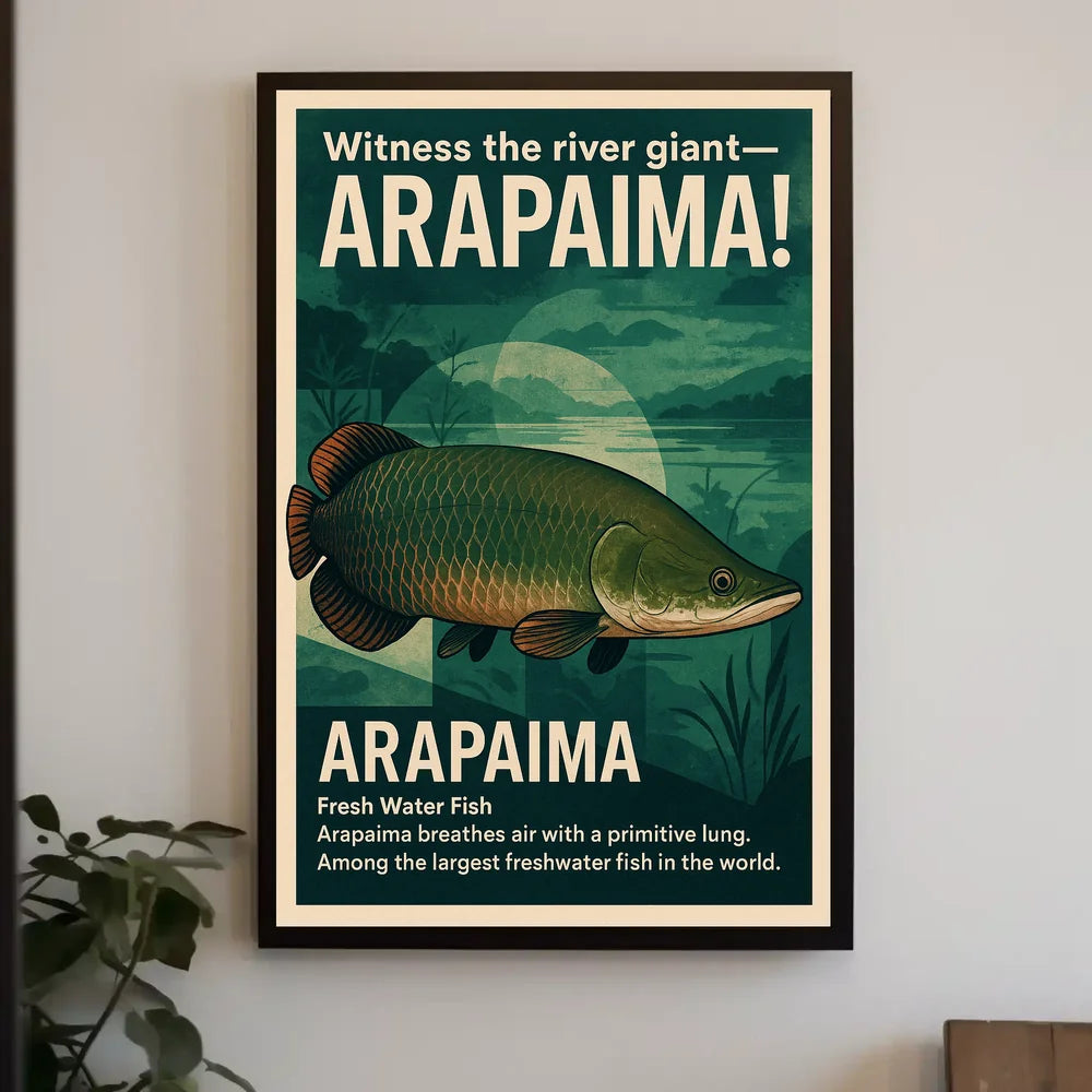 Arapaima: Amazon's Air-Breathing Giant Fish Poster