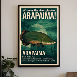 Arapaima: Amazon's Air-Breathing Giant Fish Poster
