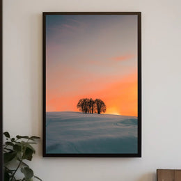 Serene Winter Sunrise Photography Print - Abstract or Artistic Poster