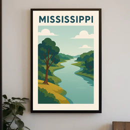 Mississippi River Landscape Poster