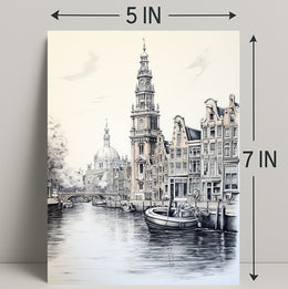 Amsterdam Canal Scene Poster