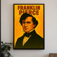 Franklin Pierce Scenic Portrait Vintage Travel Poster