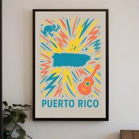 Vibrant Puerto Rico Poster For Home Decor Lovers Travel Art