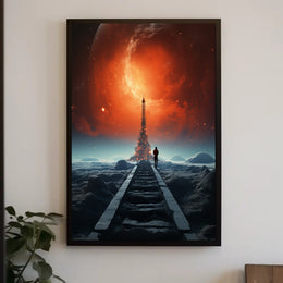 Journey To The Cosmic Tower Poster PosterGoat