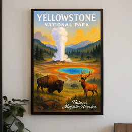 Yellowstone National Park Nature's Majestic Wonder Poster