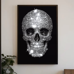 Skull Diamonds Luxurious Striking Poster