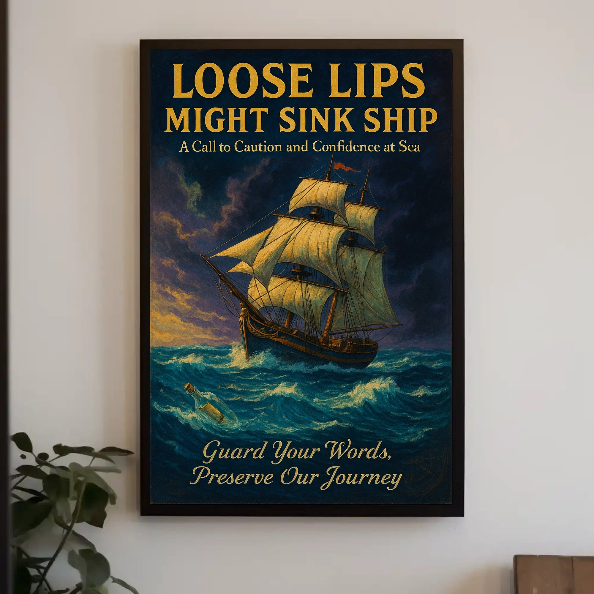 Loose Lips Sink Ships WWII Propaganda Poster