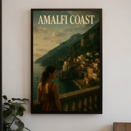 Amalfi Coast Poster Wall Art Coastal Decor 18x24 Premium