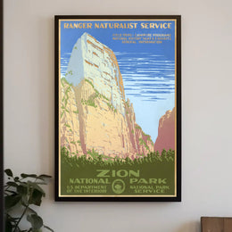 Zion National Park Vintage Ranger Poster Print