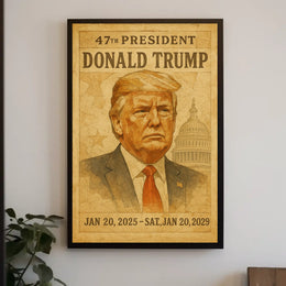 Donald Trump 47th President Vintage Collectible Poster