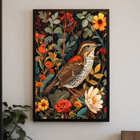 Nature's Harmony Wall Art Print with Bird Design