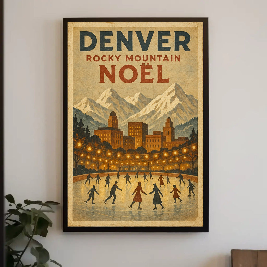 Denver Rocky Mountain Noël Poster