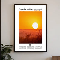 Kruger National Park Travel Poster Scenic Print