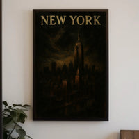 New York Skyline Poster Wall Art 18x24 Print Cityscape Gift