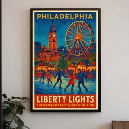 Philadelphia Liberty Lights Poster