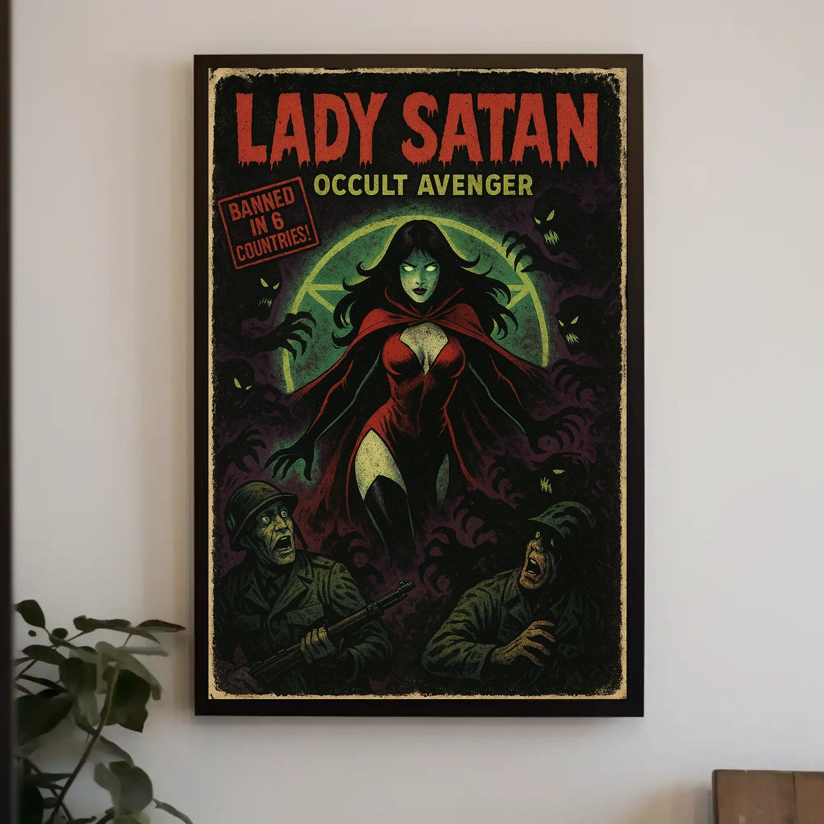 Lady Satan Occult Avenger Vintage Fantasy Mythology Poster