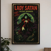 Lady Satan Occult Avenger Vintage Fantasy Mythology Poster